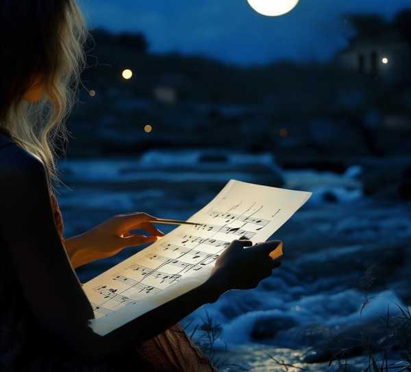 月夜旋律，月夜歌曲简谱的艺术探寻,月夜轻吟，探寻月夜歌曲的简谱之美,旋律,情感,第1张